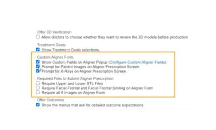 EasyRx Adds Custom Aligner Fields