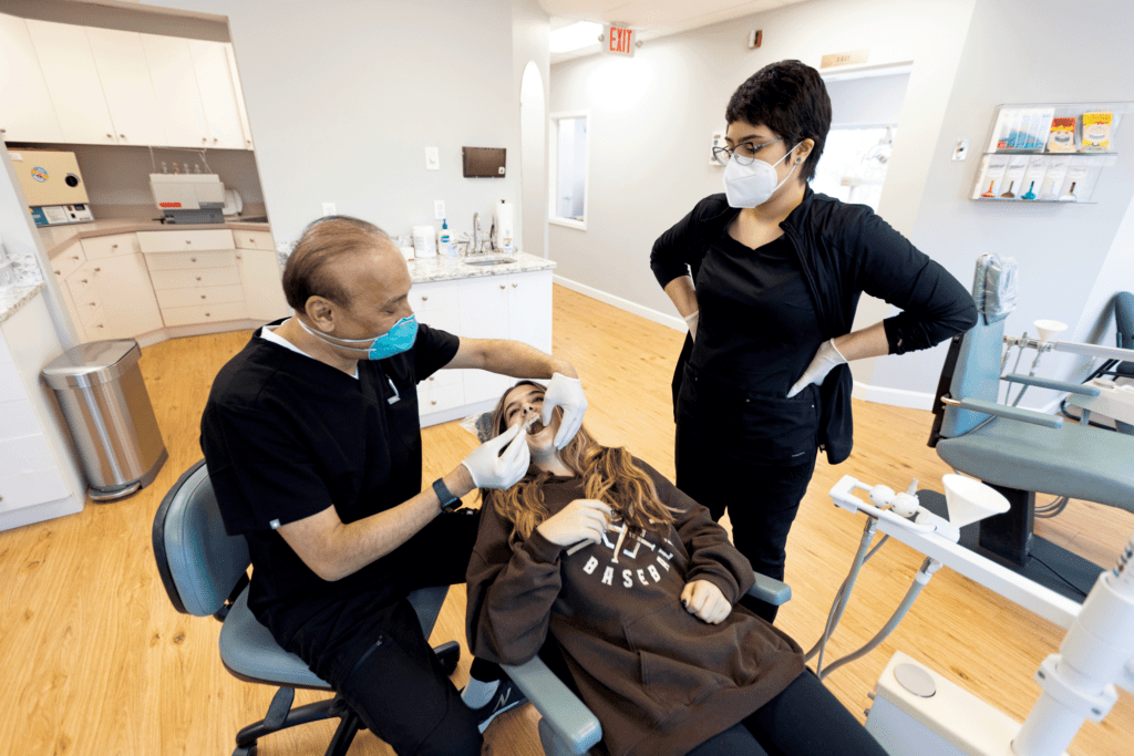 Suresh Ramaswamy with a patient